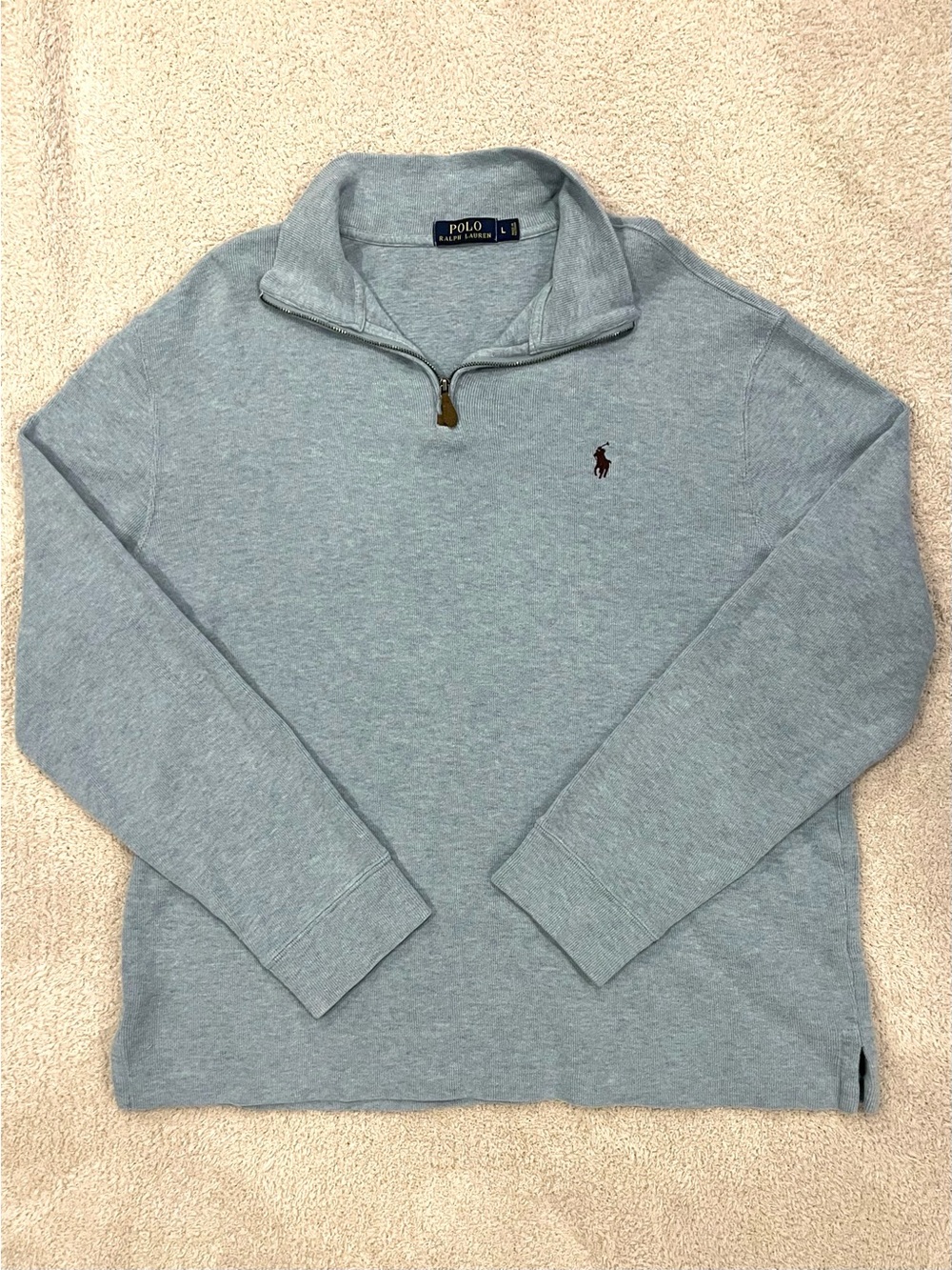 Polo Ralph Lauren Light Blue Quarter-Zip Sweatshirt